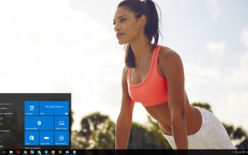 Fitness Girl Theme Desktop