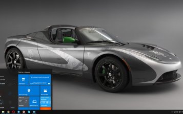 Tesla Roadster Theme Desktop