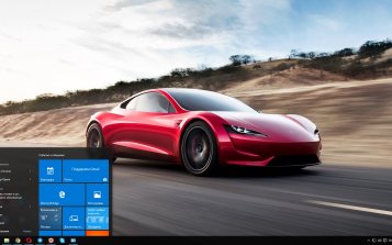Tesla Roadster v2 Theme Desktop