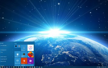 Space (Dual Monitor) Theme Desktop