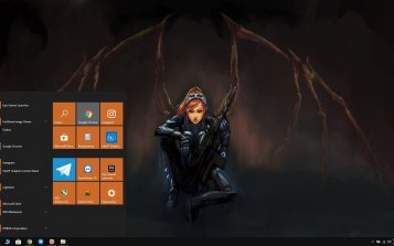 Sarah Kerrigan Theme Desktop