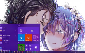 Rem (Re:Zero) Theme Desktop