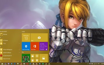 Saber (Fate/stay night) Theme Desktop