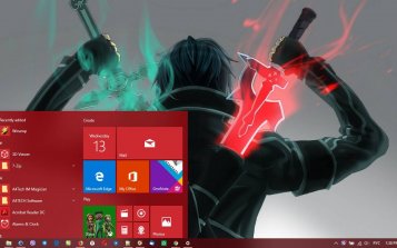 Kirito (SAO) Theme Desktop