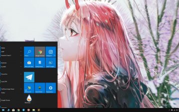 Zero Two Theme Desktop
