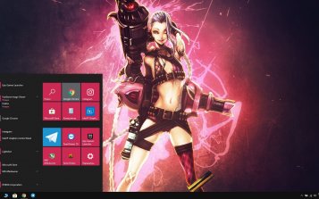 Jinx (LOL) Theme Desktop