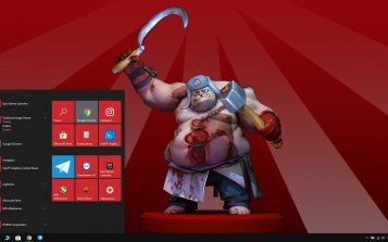 Pudge (DotA 2) Theme Desktop