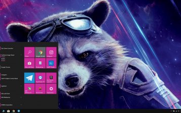 Rocket Raccoon Theme Desktop