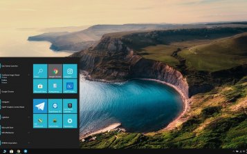 Ocean Cliff Theme Desktop