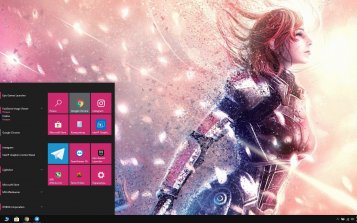 Femshep (Mass Effect) Theme Desktop