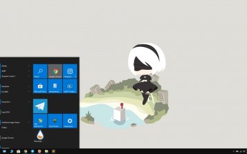 YoRHa 2B Theme Desktop