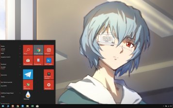 Rei Ayanami Theme Desktop