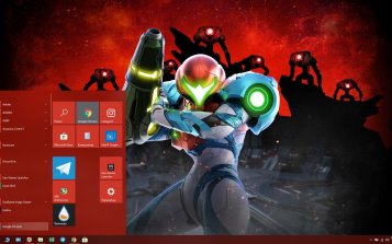 Metroid Dread Theme Desktop