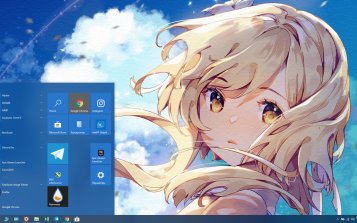 Lumine (Genshin Impact) Theme Desktop