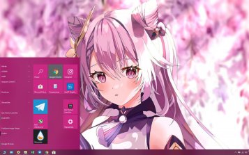 Keqing (Genshin Impact) Theme Desktop