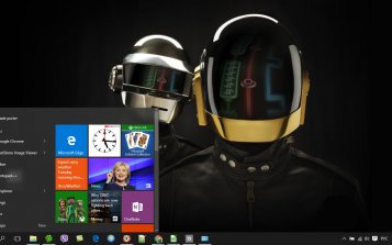Daft Punk Theme Desktop