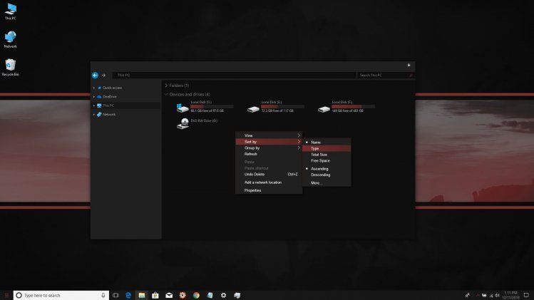 Windows 10 after skin instaled