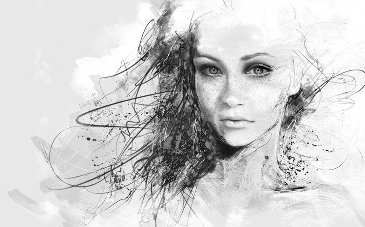 Woman Painting Theme screenshot #1