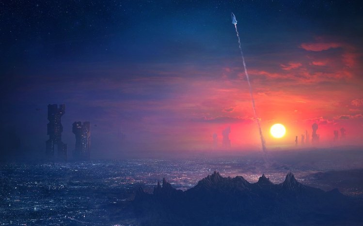 Futuristic City Theme screenshot #5