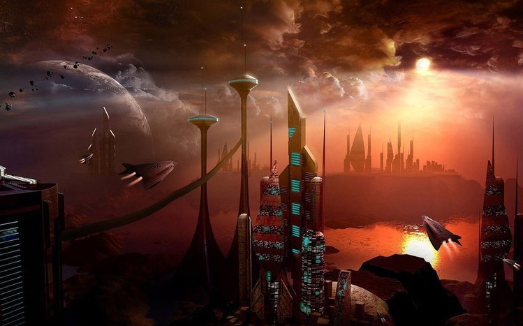 Futuristic City Theme screenshot #2