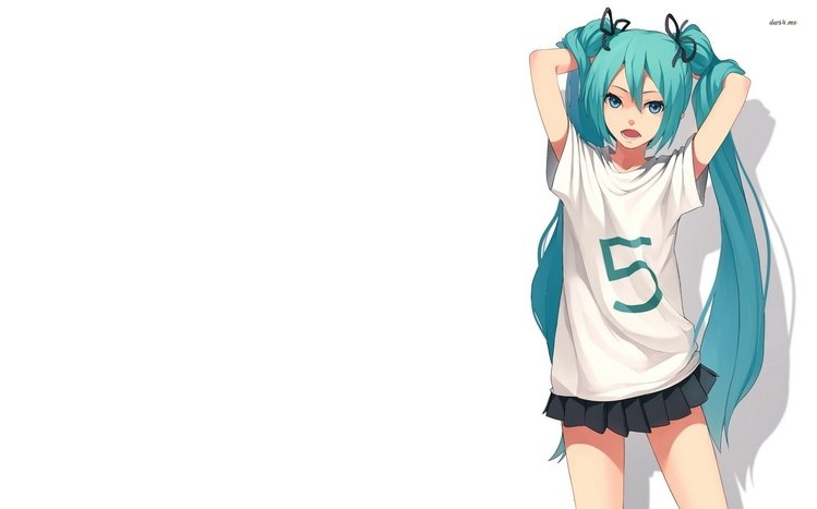 Hatsune Miku Theme screenshot #1