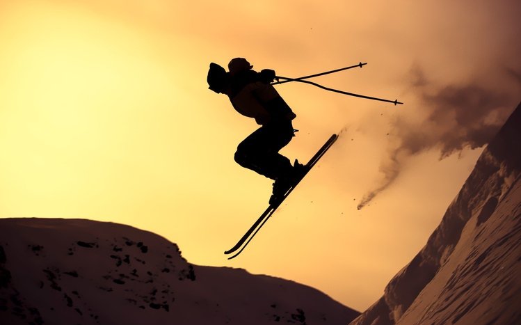Skiing Theme screenshot #2
