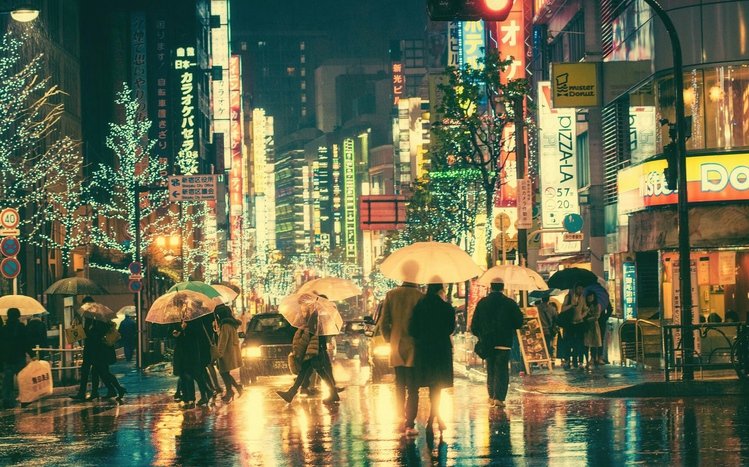 Rainy City Night Theme screenshot #9