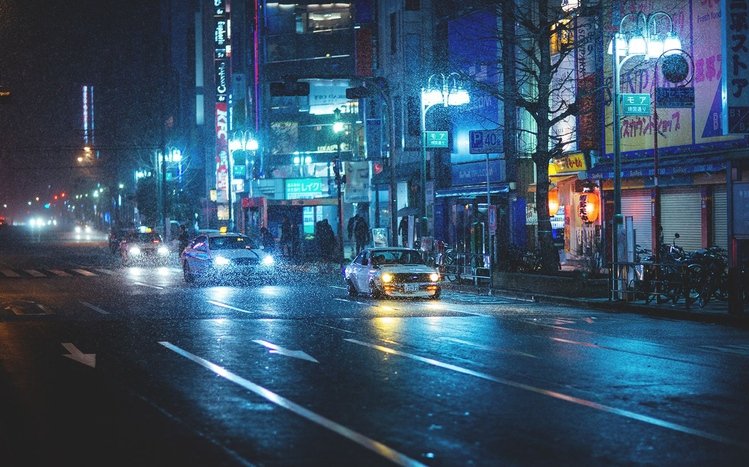 Rainy City Night Theme screenshot #1