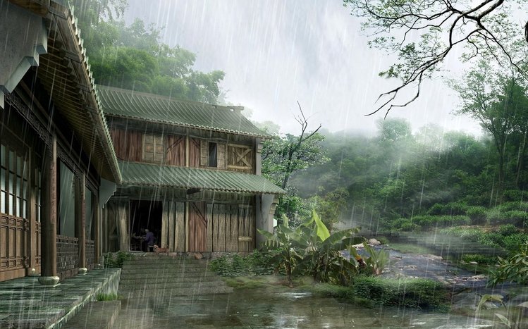 Rainy Nature Theme screenshot #3