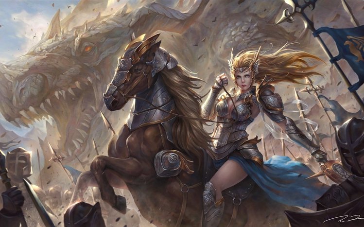 Female Knight Theme screenshot #2