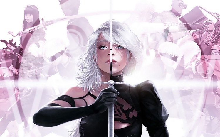 YoRHa 2A  Theme screenshot #1