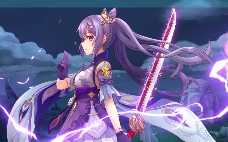 Keqing (Genshin Impact) Theme screenshot #12