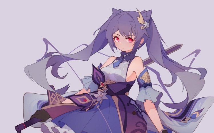 Keqing (Genshin Impact) Theme screenshot #15